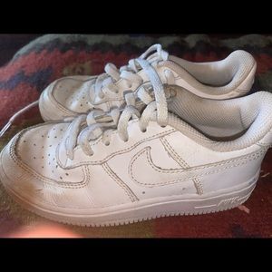 Little boys sz 12 white nike tennis shoes